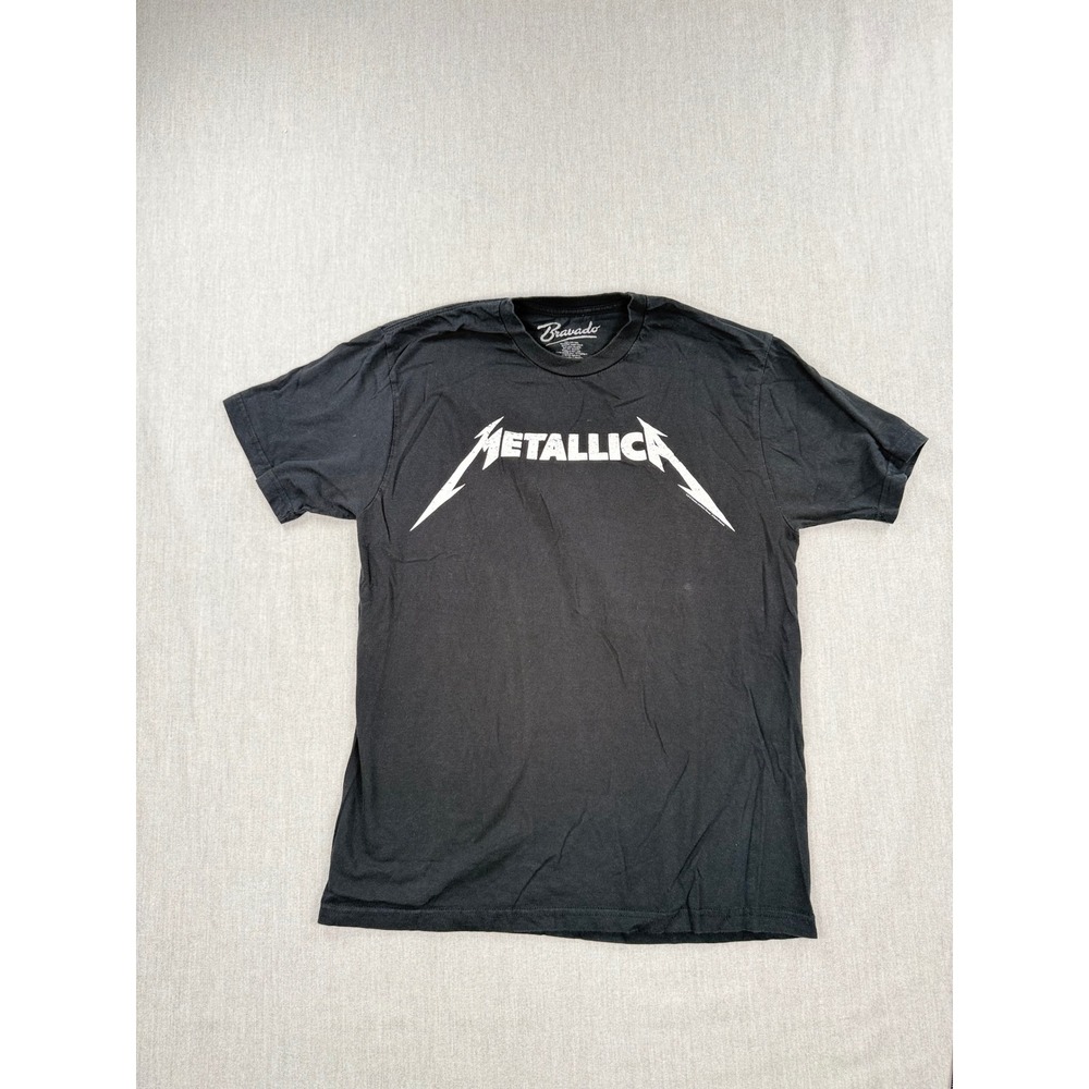 Metallica Bravado Graphic T-Shirt Mens Large Black Short Sleeve Rock Band Logo